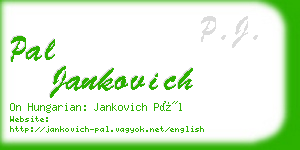 pal jankovich business card